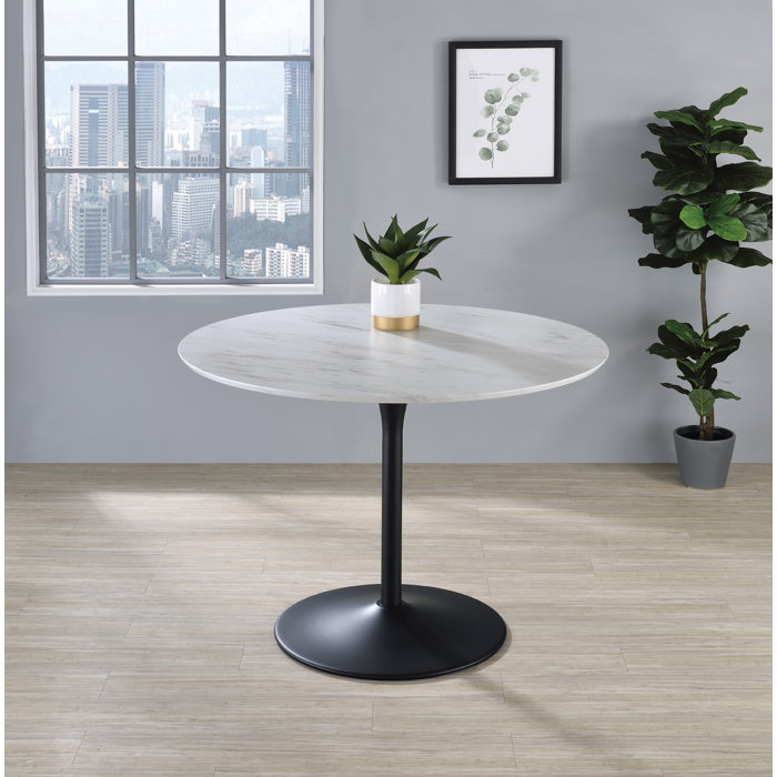 Orren Ellis Miele Pedestal Dining Table & Reviews Wayfair